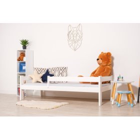 Łóżko dla dziecka z barierką - białe