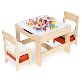 Zestaw mebli dziecięcych stół + 2 krzesła z tablicą ECOTOYS, EcoToys