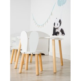 Ourbaby - Stół i krzesła dla dzieci z uszami królika, SENDA