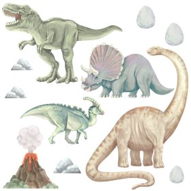 Zestaw naklejek ściennych - Dinozaury