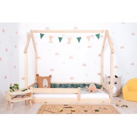 Łóżko dziecięce Montessori Kominek - naturalny, Ourbaby®