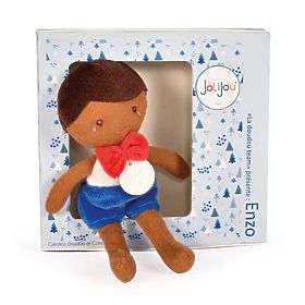 Doudou Jolijou Lalka Enzo 16 cm niebieska, Doudou Jolijou Paris