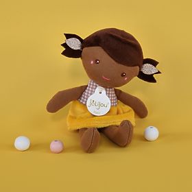 Doudou Jolijou Lalka Léna 16 cm żółta, Doudou Jolijou Paris