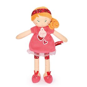 Doudou Jolijou Lalka LES PIPELLETTES 25 cm 1 szt. czerwona, Doudou Jolijou Paris