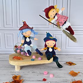 Doudou Jolijou Tkaninowe lalki Czarownice 24 cm, Doudou Jolijou Paris