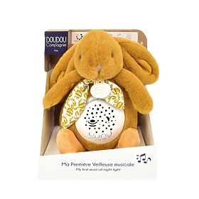 Doudou Pozytywka z projekcją Króliczek brązowy