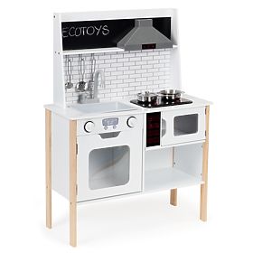 Drewniana kuchnia dla dzieci + dźwięki i światełka ECOTOYS