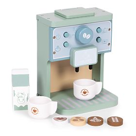 Drewniany dziecięcy ekspres do kawy zestaw baristyczny 8 części ECOTOYS, EcoToys