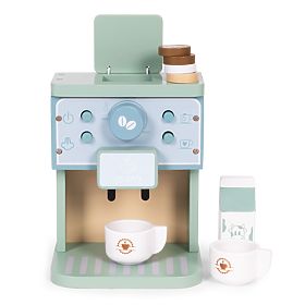 Drewniany dziecięcy ekspres do kawy zestaw baristyczny 8 części ECOTOYS, EcoToys
