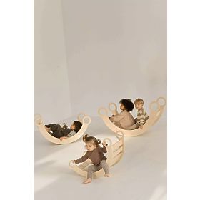 Drewniana huśtawka Montessori S - naturalna