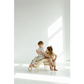 Drewniana huśtawka Montessori S - naturalna