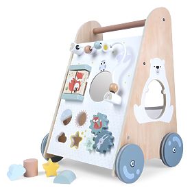 Drewniany chodzik dla dzieci z ruchomymi elementami ECOTOYS, MULTISTORE