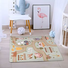 Duża piankowa mata EVA dla dzieci farma 90,5x90,5 cm 21 części ECOTOYS