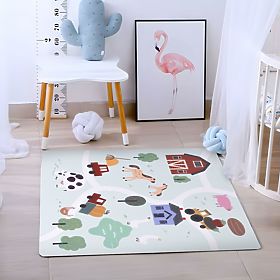 Duża piankowa mata EVA dla dzieci Farma 90,5x90,5 cm 21 szt. ECOTOYS