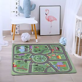 Duża piankowa mata EVA dla dzieci Miasto 90,5x90,5 cm 21 szt. ECOTOYS