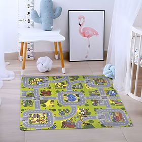 Duża piankowa mata EVA dla dzieci Miasto 90,5x90,5 cm 21 sztuk ECOTOYS