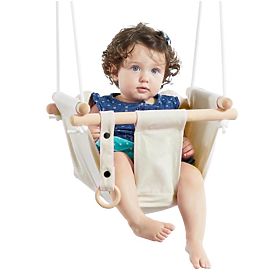 2Kids Toys Dziecięca tekstylna huśtawka 100% bawełna beżowa