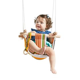 2Kids Toys Dziecięca tekstylna huśtawka 100% bawełna w paski