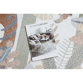 Dywan BONO 8426 okrągły Jungle, dzikie zwierzęta kremowy / ciemnozłoty