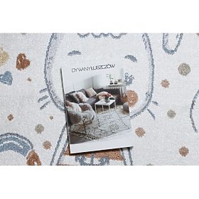 Dywan BONO 8441 okrągły Króliczek marynarz kremowy / niebieski