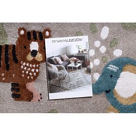 Dywan FUN Africa dla dzieci, zwierzęta, Afryka beżowy