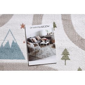 Dywan FUN Polar dla dzieci, ulice, las, kremowy, F.H.Kabis