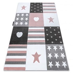 Dywan PETIT MAŁY, SERCE, GWIAZDY, różowy, F.H.Kabis