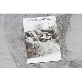 Dywan prany SHAPE 3146 Miś Shaggy - szary pluszowy, antypoślizgowy, F.H.Kabis