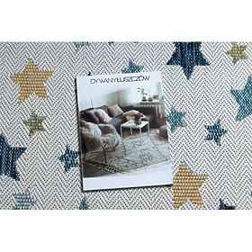 Dywan SISAL COOPER Gwiazdy 22260 ecru / ciemnoniebieski
