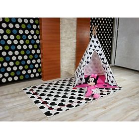 Dywan SKETCH - F755 kremowy/czarny - serce