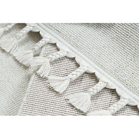 Dywan YOYO GD80 biały / szary - Tygr dla dzieci, strukturalny, sensoryczny Frędzle