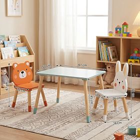Dziecięcy stolik i krzesełka Ourbaby - Wesołe leśne zwierzaki, Ourbaby®