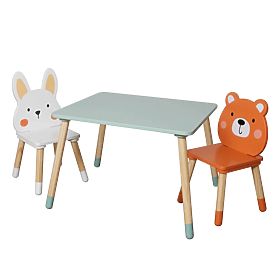 Dziecięcy stolik i krzesełka Ourbaby - Wesołe leśne zwierzaki, Ourbaby®