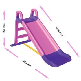 Zjeżdżalnia dziecięca Happy 140 cm - fioletowo-różowa
