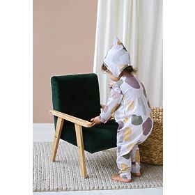 Fotel dziecięcy retro Velvet - ciemna zieleń