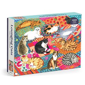 Galison Puzzle Lenistwo kotów 1000 elementów, Galison