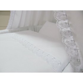 Wiklina łóżko z sprzęt dla kochanie - biała, BabyWorld