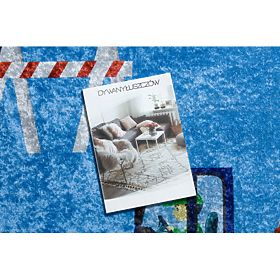 JUNIOR 51827.803 dywanik myjący Ciężarówka, koparka dla dzieci antypoślizgowy - niebieski, F.H.Kabis