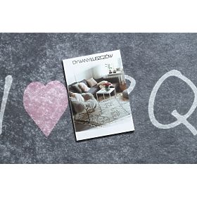 JUNIOR 52106.801 dywanik myjący Abeceda dla dzieci antypoślizgowy - szary, F.H.Kabis