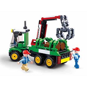 Klocki Sluban Town Farma M38-B0778 - Traktor z przyczepą na kłody