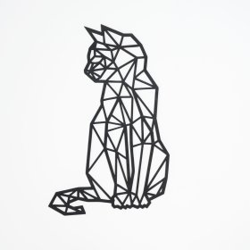 Drewniany obraz geometryczny - Kot - różne kolory, Elka Design