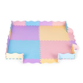 Kolorowa piankowa mata dla dzieci z ogrodzeniem 141,5x141,5 cm 24 szt. IPLAY