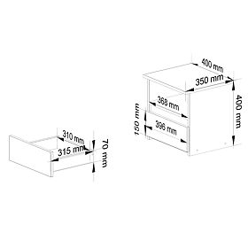 KOMODA CL1 PK DĄB SONOMA / BIAŁA