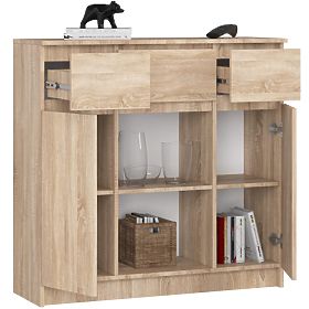 KOMODA K100 2D 3SZ 1P PK DĄB SONOMA