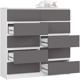 KOMODA K120 10SZ CLP PK BIAŁA / SZARA