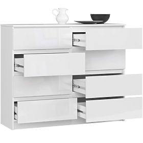 KOMODA K120 8SZ PK BIAŁY POŁYSK