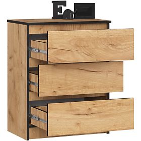 KOMODA K60 3SZ CLP PK DĄB CRAFT