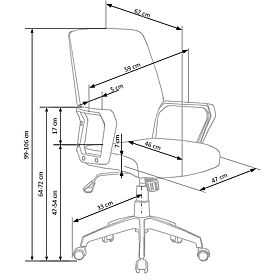 Krzesło biurowe Spin - beżowo - białe