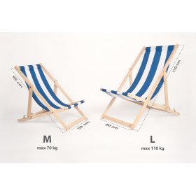 Krzesełko plażowe dla dzieci Niebiesko-białe paski