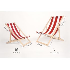 Krzesło plażowe Czerwono-białe paski